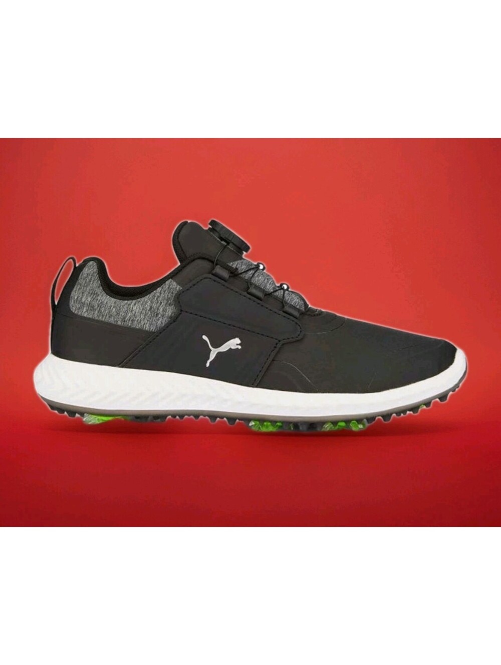 Puma Ignite Pwrcage BOA Disk Golf Shoes Black Speed Dial Waterproof Men Boy 7 Jr
